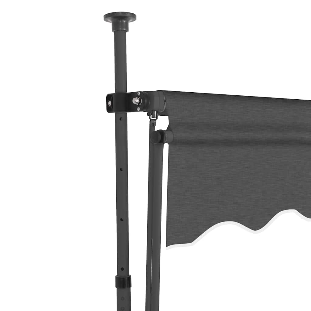 Einziehbare Markise Handbetrieben mit LED 100 cm Blau und Weiß