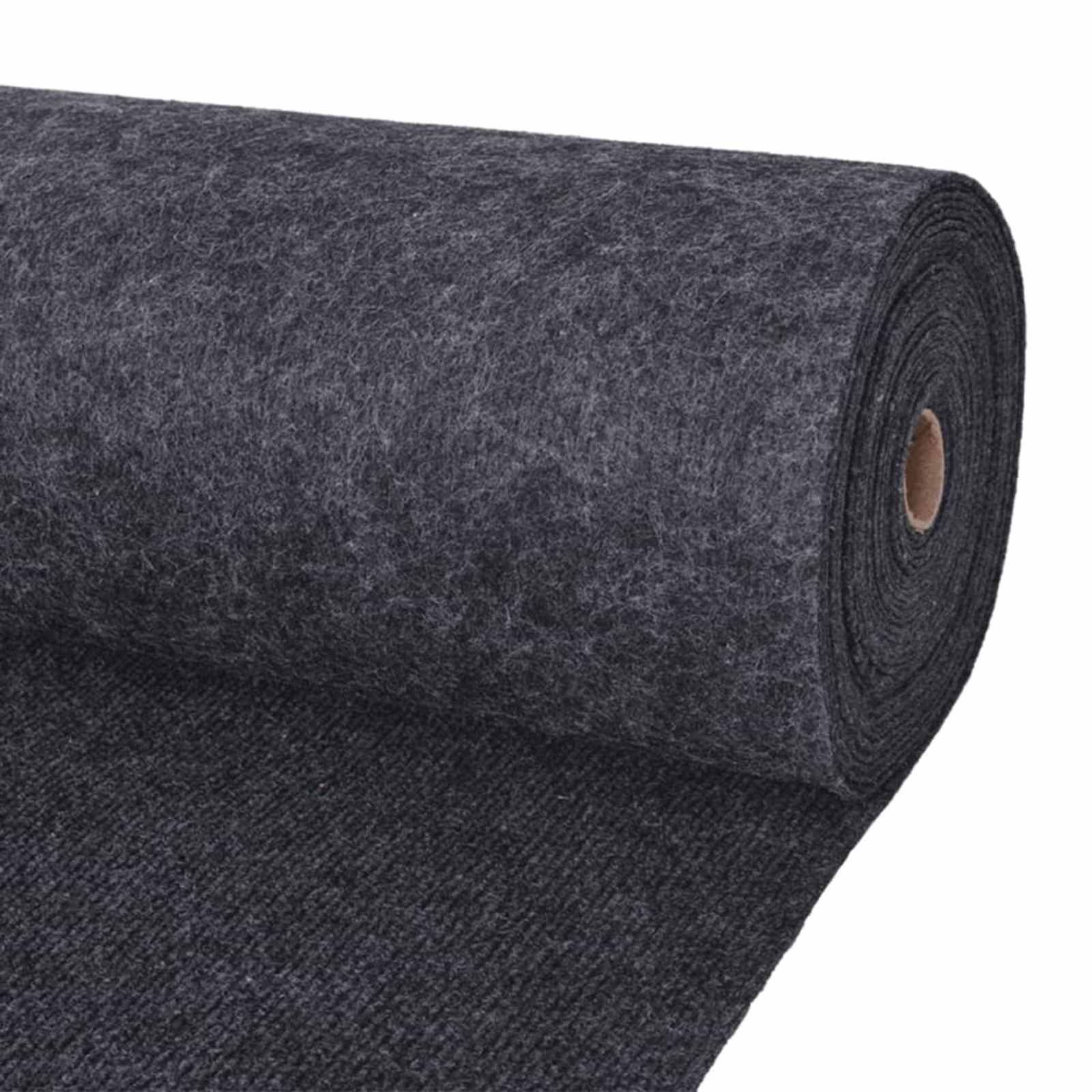 Teppich Anthrazit 1,2 x 10 m Polyester