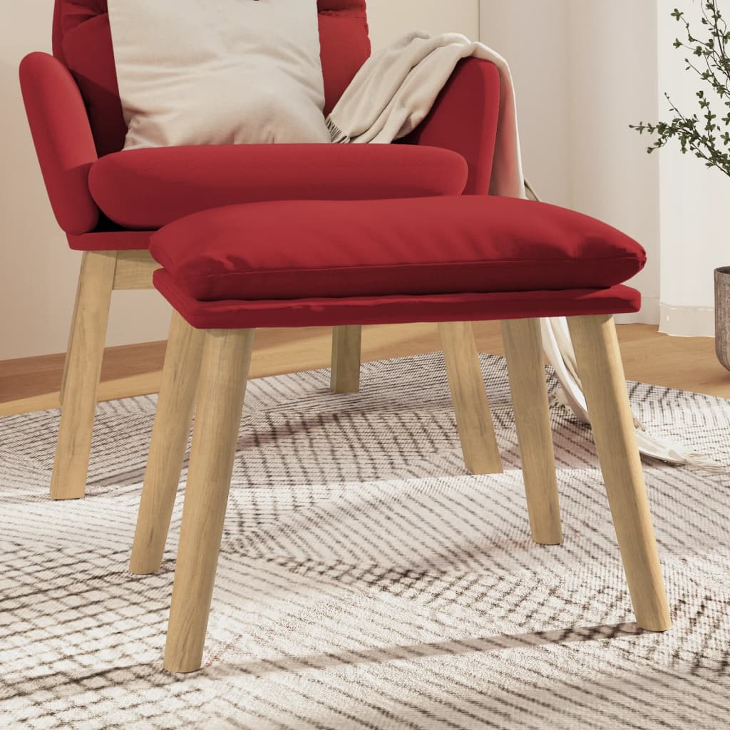 Fußhocker Hellgrau 45x29,5x35 cm Samt