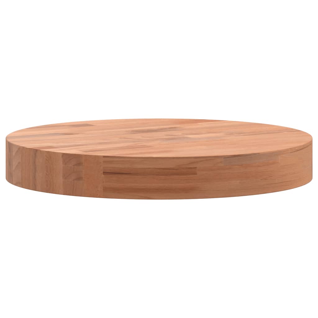 Tischplatte Ø30x1,5 cm Rund Massivholz Buche
