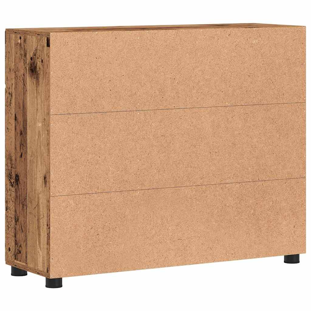 Highboard mit Regal FLORIN Weiß 60 x 35 x 182 cm Holzwerkstoff