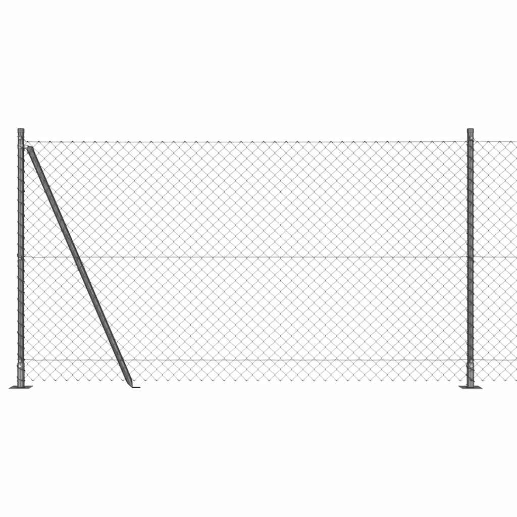Outdoor Kettenglied-Zaun Erdfixierung 10 x 0,4 m Grün Netz