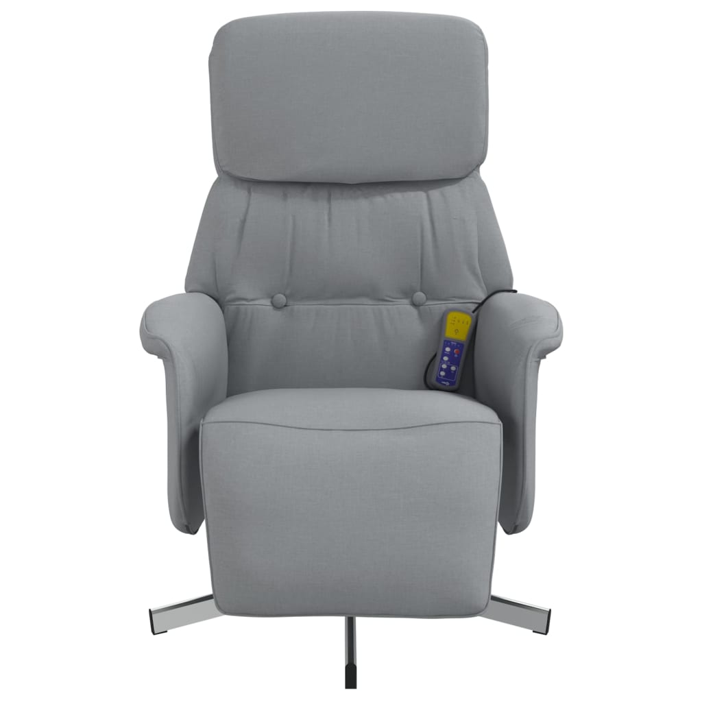 Massagesessel mit Fußteil Braun Stoff