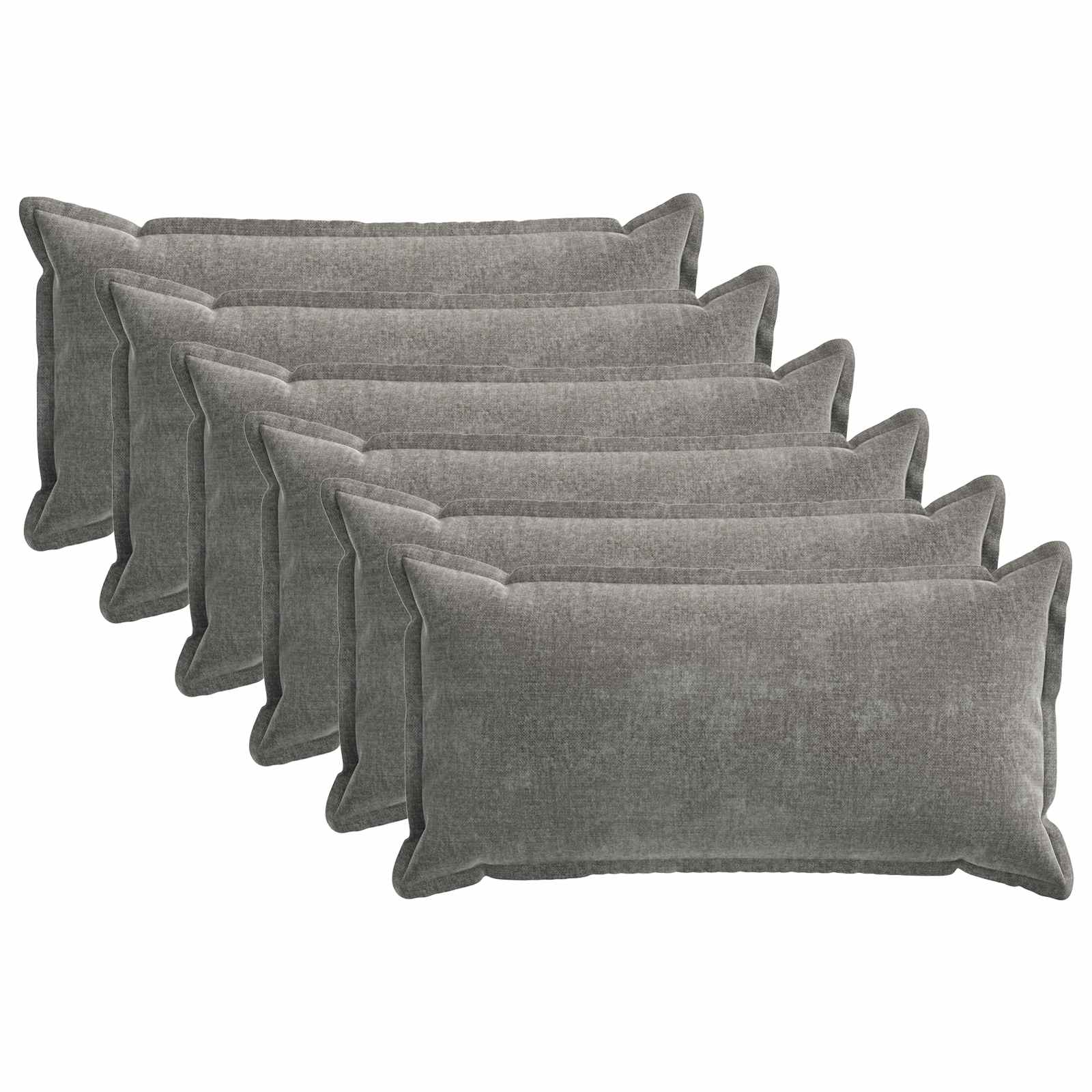 Kissenbezug 2 Stk. HOUTEN Dunkelgrau 30 x 30 cm Chenille-Stoff