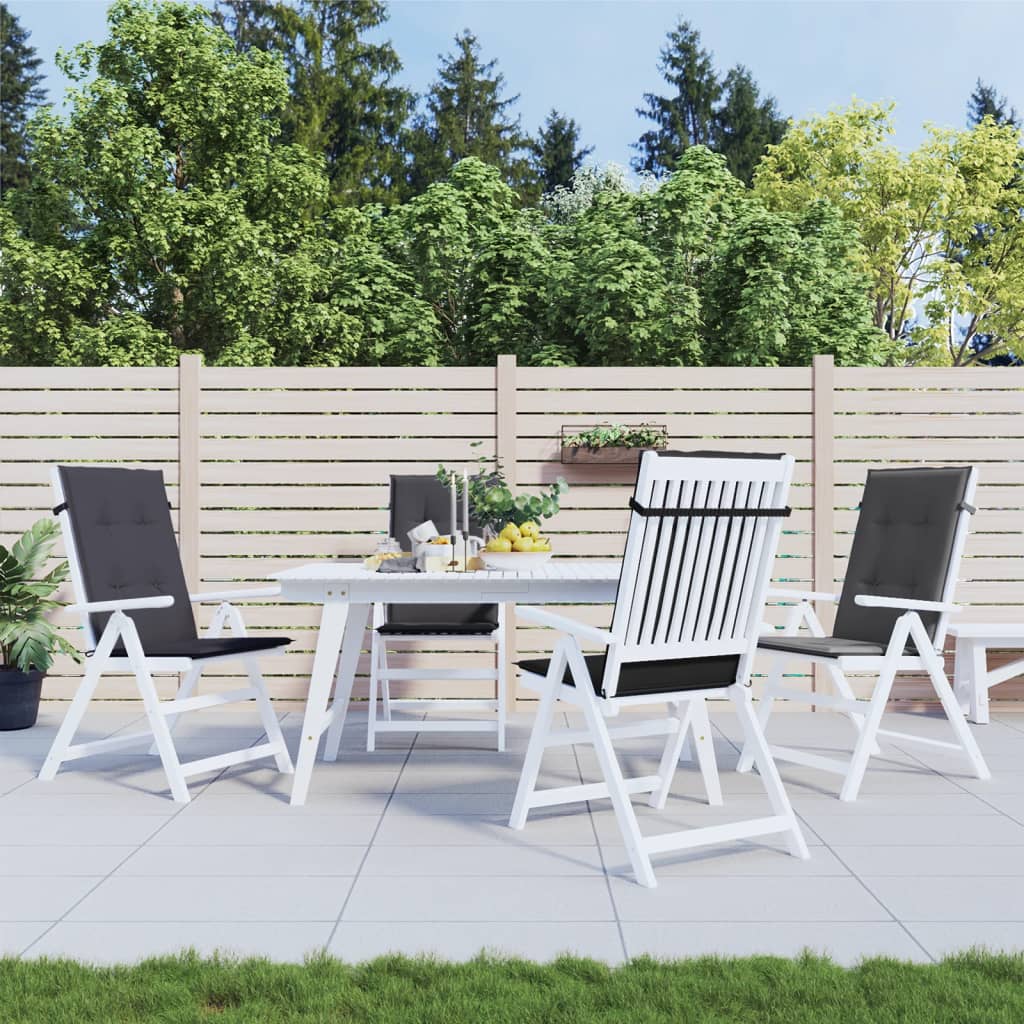 Hochlehner-Auflagen 2 Stk. Melange Anthrazit 120x50x7cm Stoff