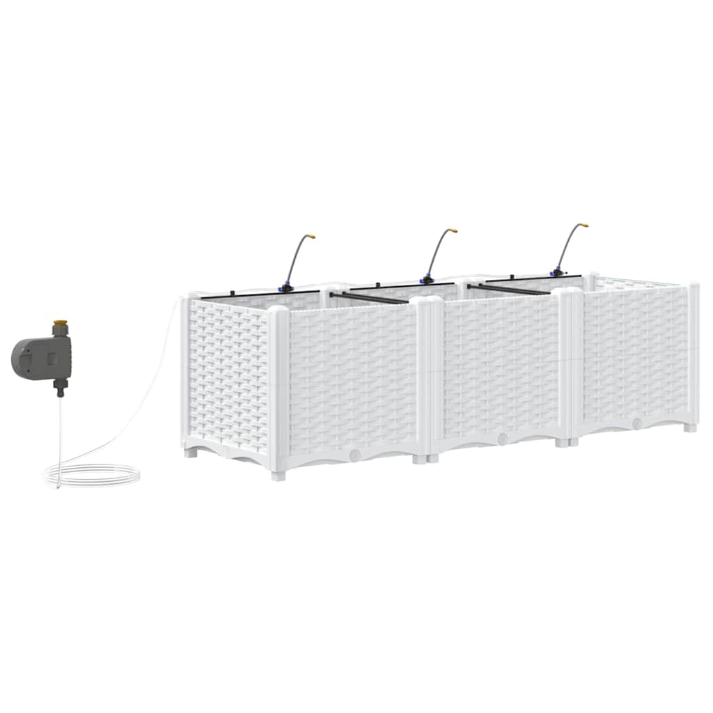 Garten-Pflanzgefäß 4 Stk. Braun 160 x 40 x 22 cm PP