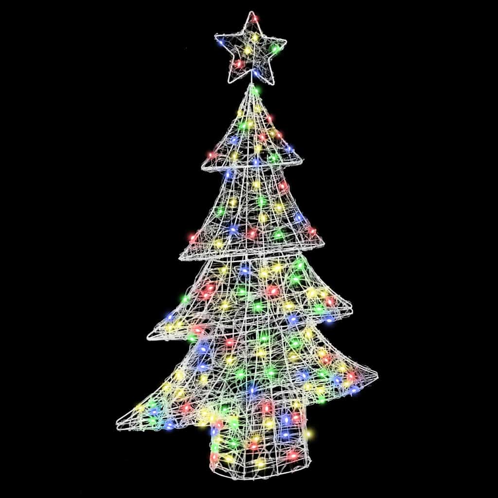Weihnachtsbaum mit 100 LEDs Warmweiß 120 cm Acryl