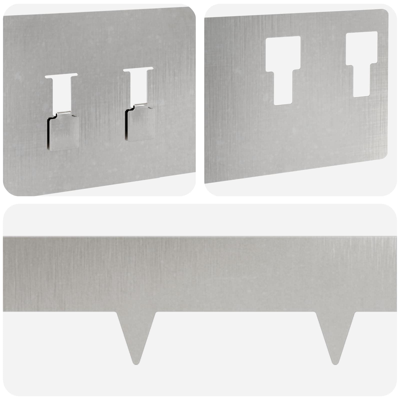 Raseneinfassung 10 pcs 100 x 12 cm Stahl Schwarz