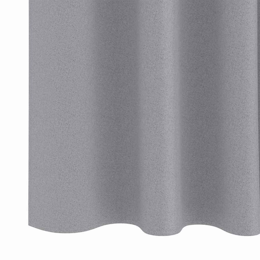Verdunkelungs-Vorhänge mit Ringen 2 pcs Beige 140 x 140 cm