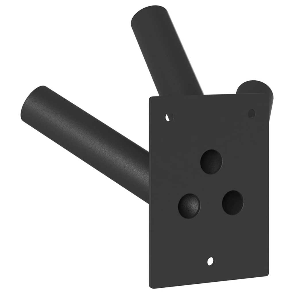 Fahnen Pole Holde Schwarz 10,5 x 7,5 x 0,25 cm Stahl