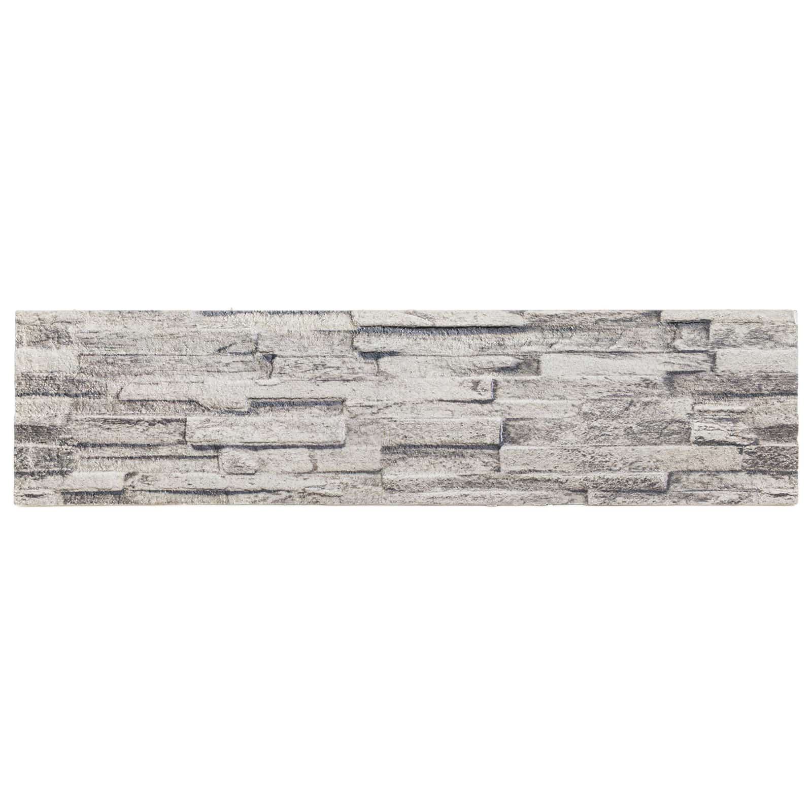 Wandpaneele 10 pcs Hellgrau 100 x 25 cm EPS-Schaum