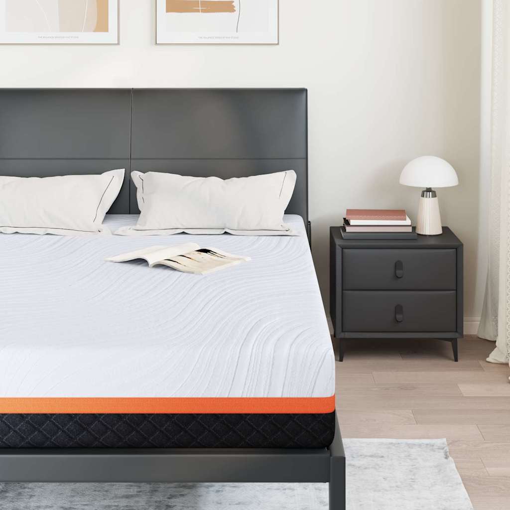 Matratze Weiß und Grau 80 x 160 cm Jacquard-Stoff