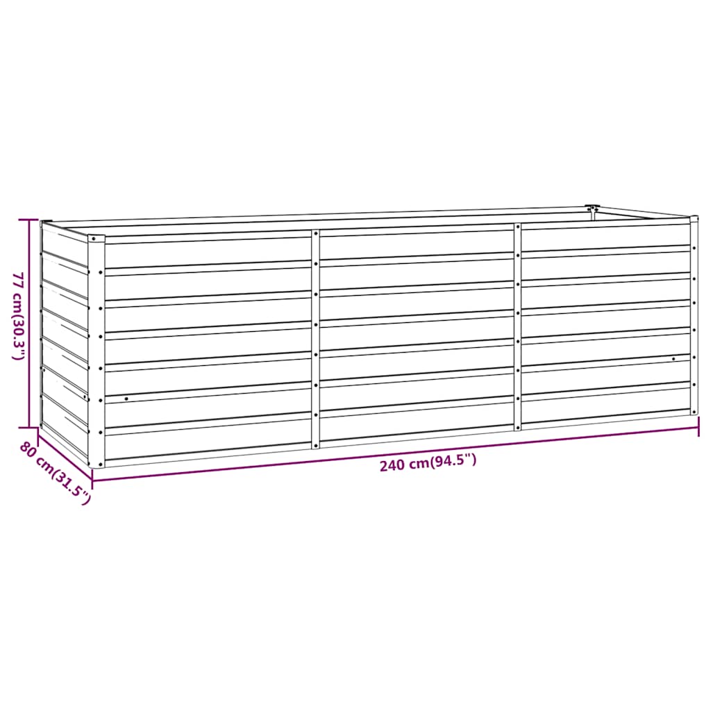Hochbeet Rostig 100x100x77 cm Cortenstahl