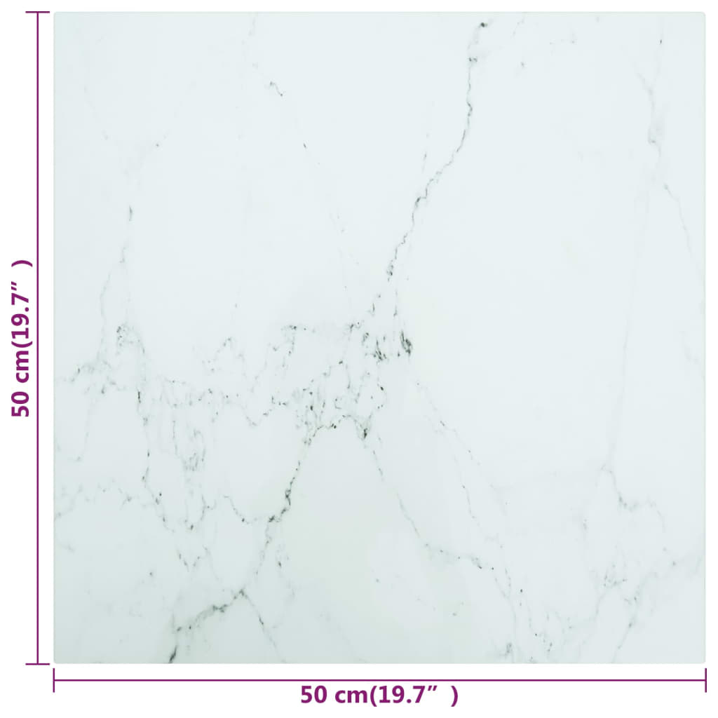 Tischplatte aus gehärtetem Glas quadratisch 700x700 mm