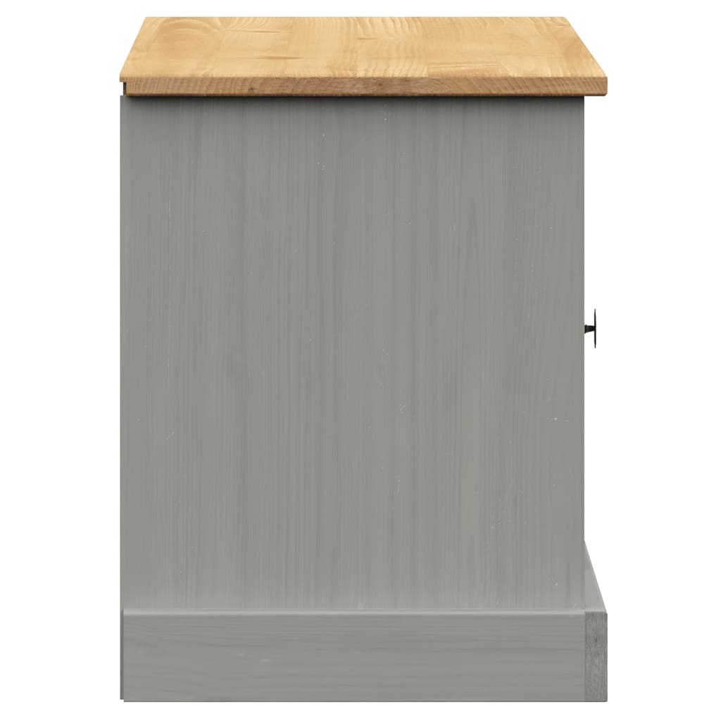 Schuhbank VIGO Weiß 106x35x45 cm Massivholz Kiefer