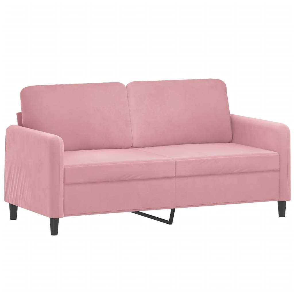 2-Sitzer-Sofa mit Zierkissen Dunkelgrün 120 cm Samt
