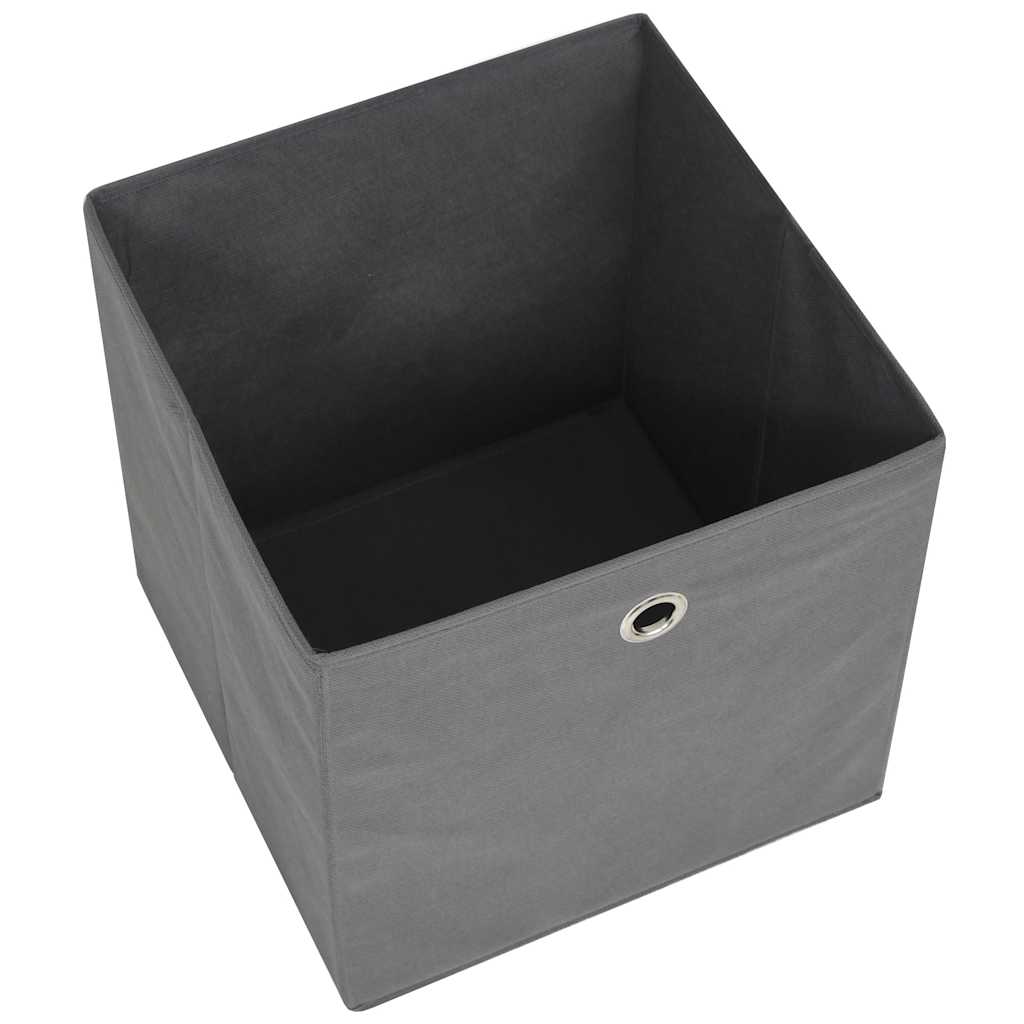 Aufbewahrungsboxen mit Deckeln 10 Stk. 28x28x28 cm Schwarz
