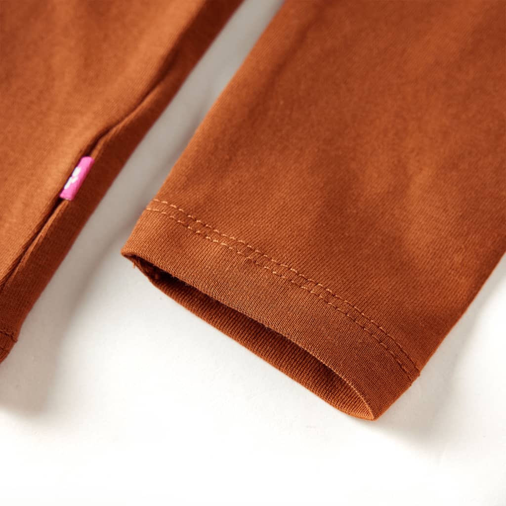 Kinder-Langarmshirt Cognac 128