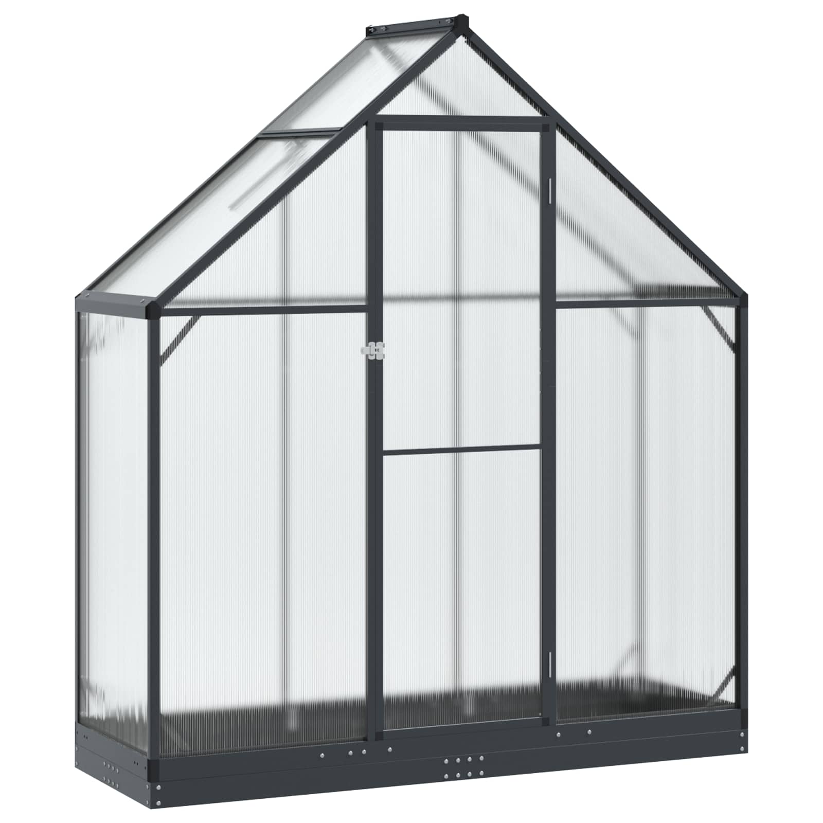 Garten Gewächshaus mit Tür Anthrazit 183,5 x 183,5 x 207 cm