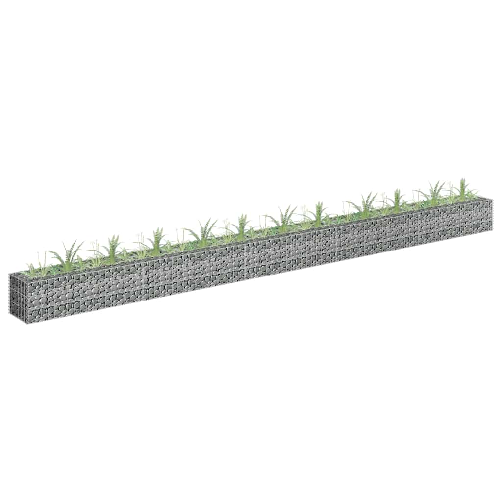 Gabionen-Hochbeet Verzinkter Stahl 90x30x10 cm