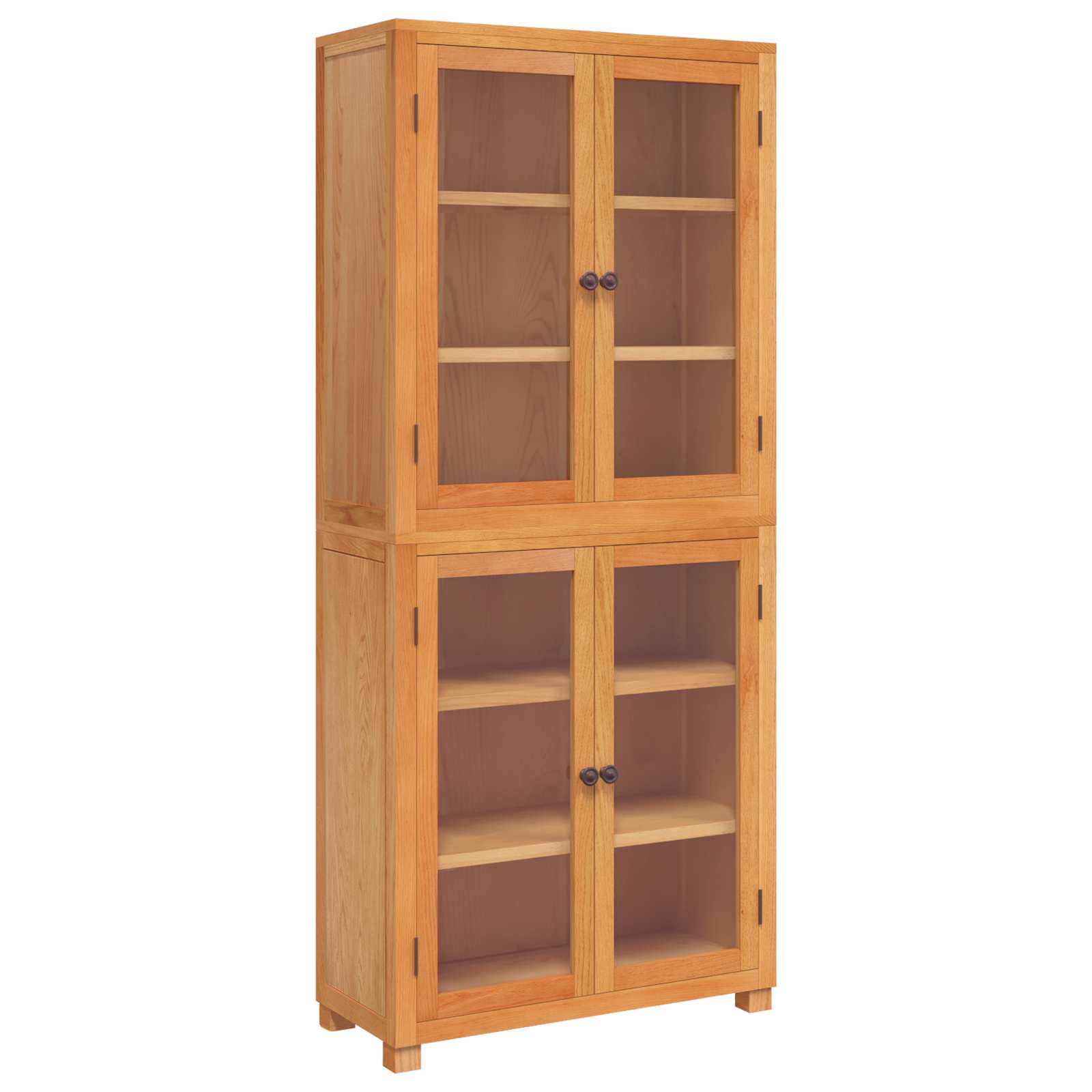 Aufbewahrungsmöbel-Set mit Regal 2 Stk. Natur 80 x 35 x 185 cm