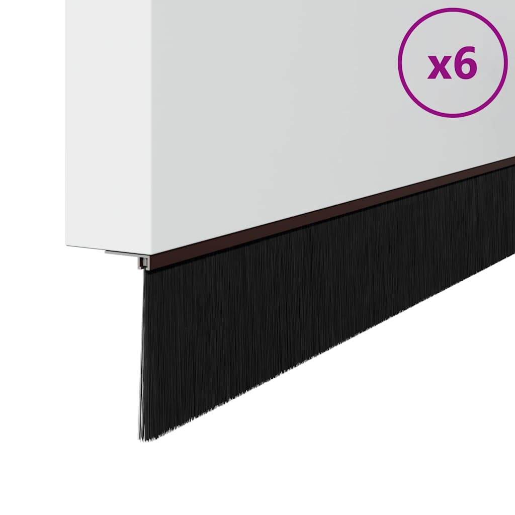 Aufsteck Türbürstendichtungen 2 pcs Braun 100 cm