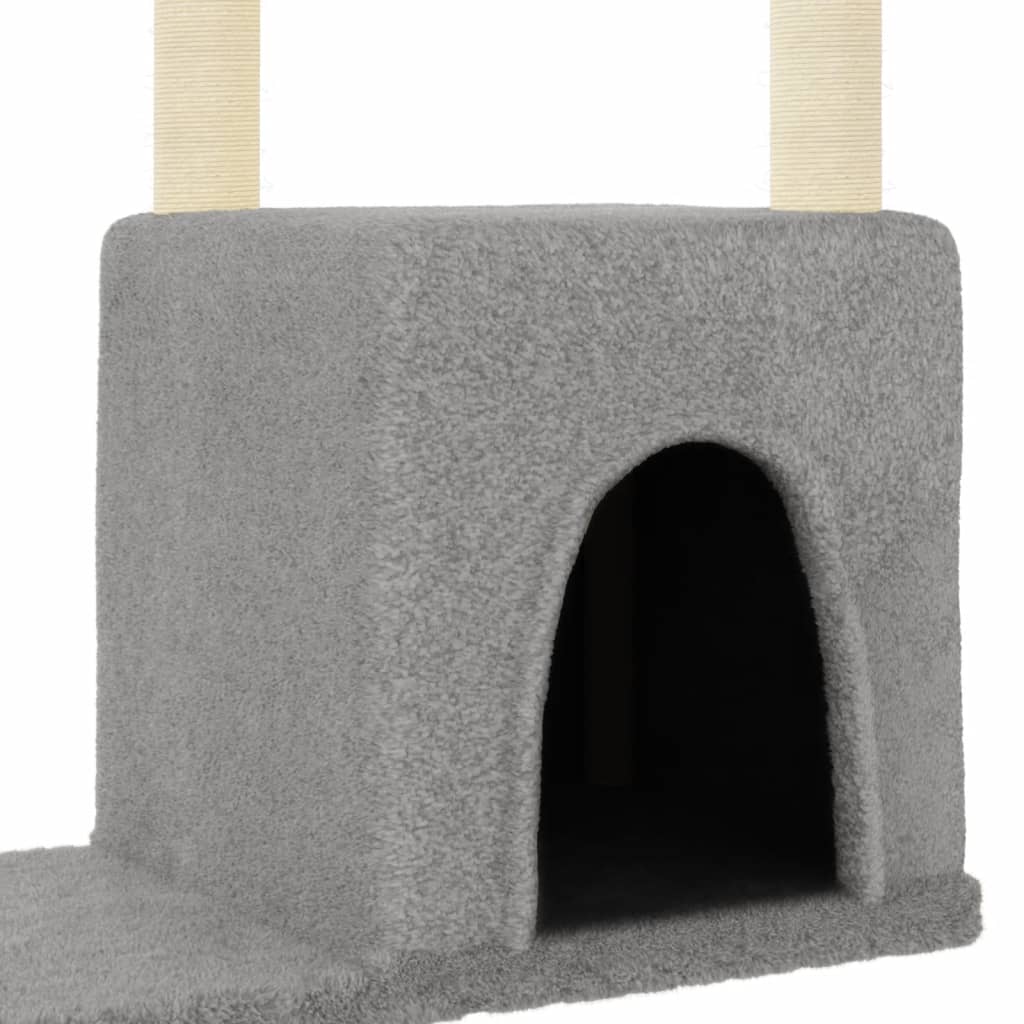 Kratzbaum mit Sisal-Kratzsäulen Creme 97,5 cm