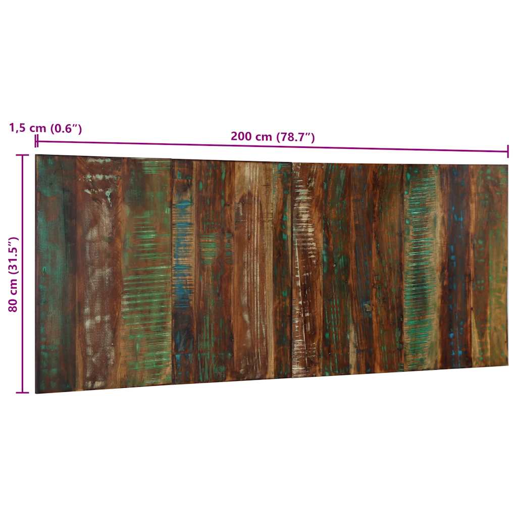 Kopfteil Mehrfarbig 160 cm Massivholz Altholz