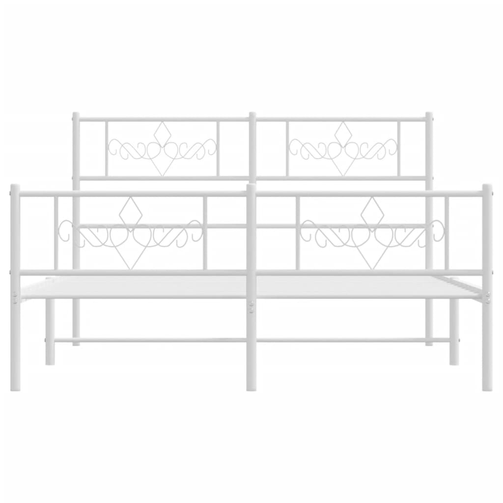 Bettgestell mit Kopfteil Metall Schwarz 100x190 cm