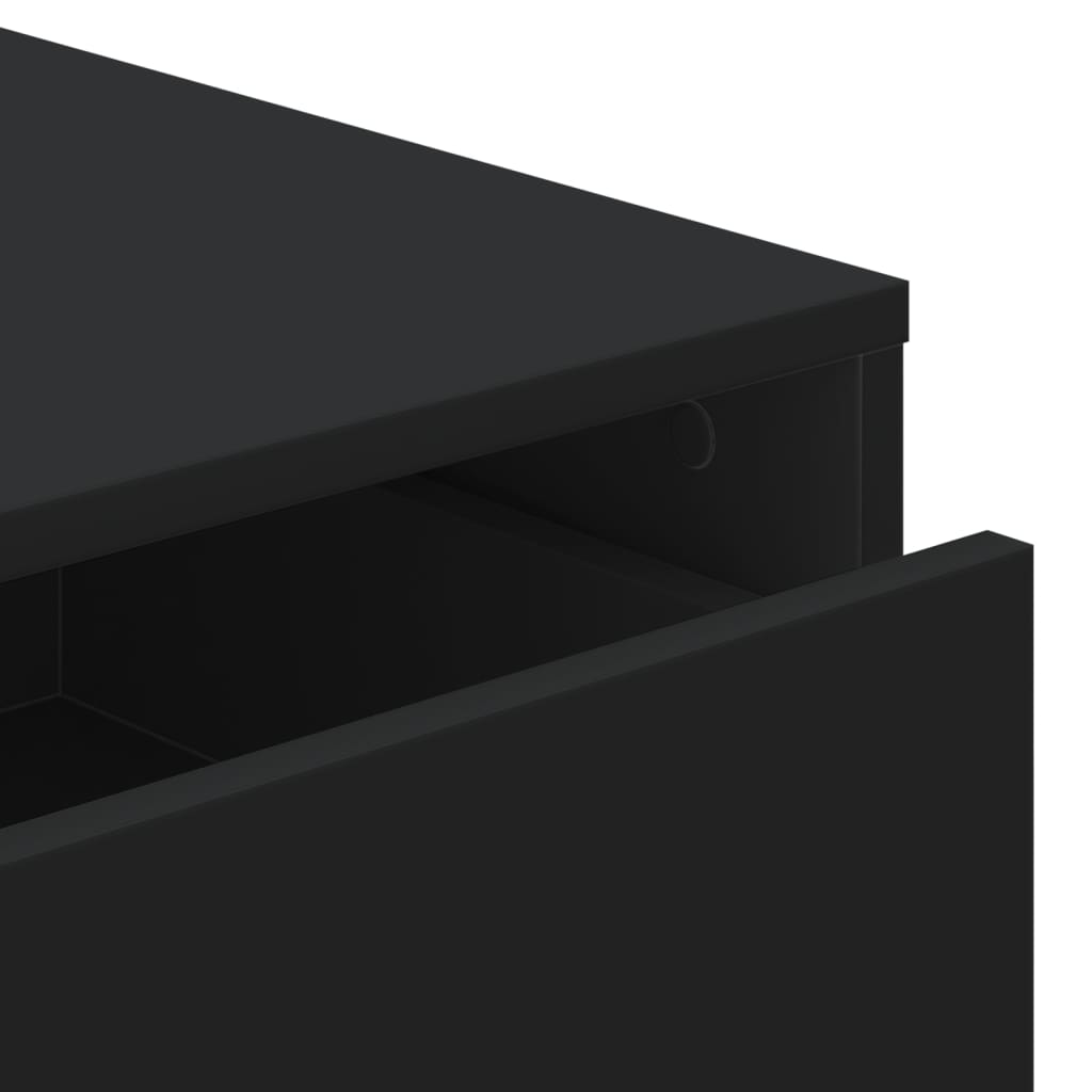 Schubladenschrank Schwarz Eichen-Optik 41 x 40 x 58 cm