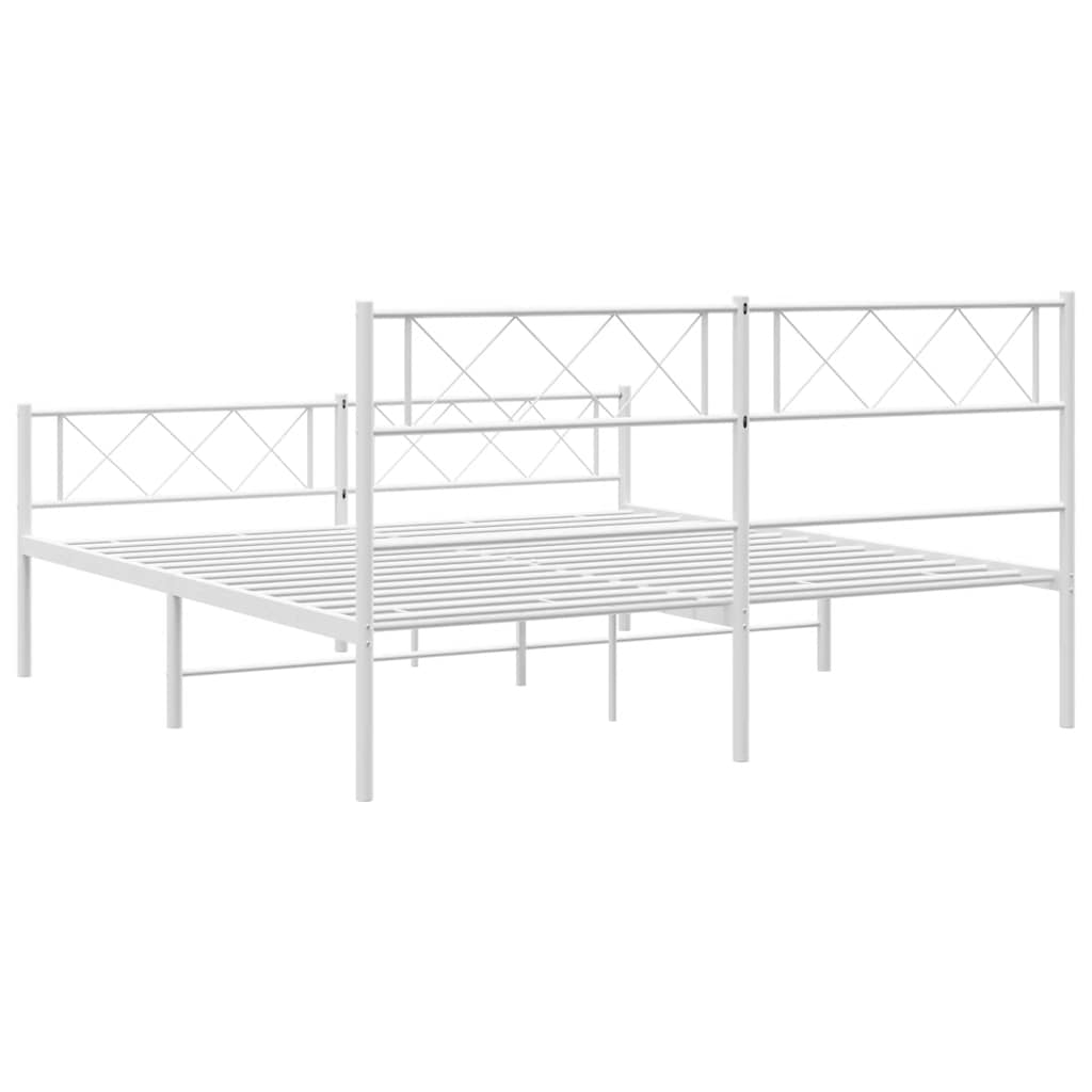 Bettgestell mit Kopfteil Metall Schwarz 100x190 cm