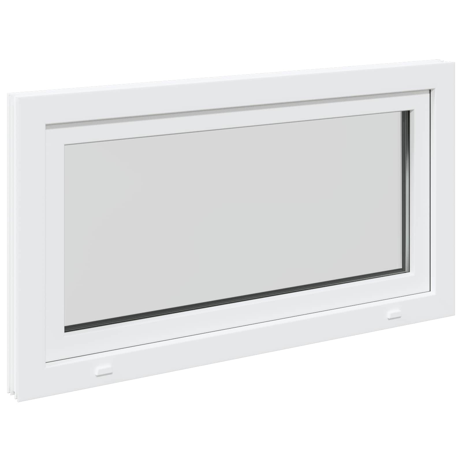 Kellerfenster RISOR 50 x 50 cm PVC und Glas Weiß