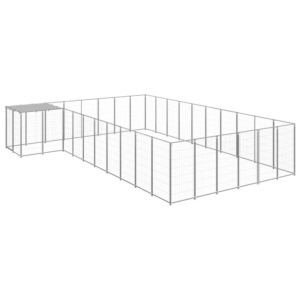 Hundezwinger Schwarz 7,26 m² Stahl