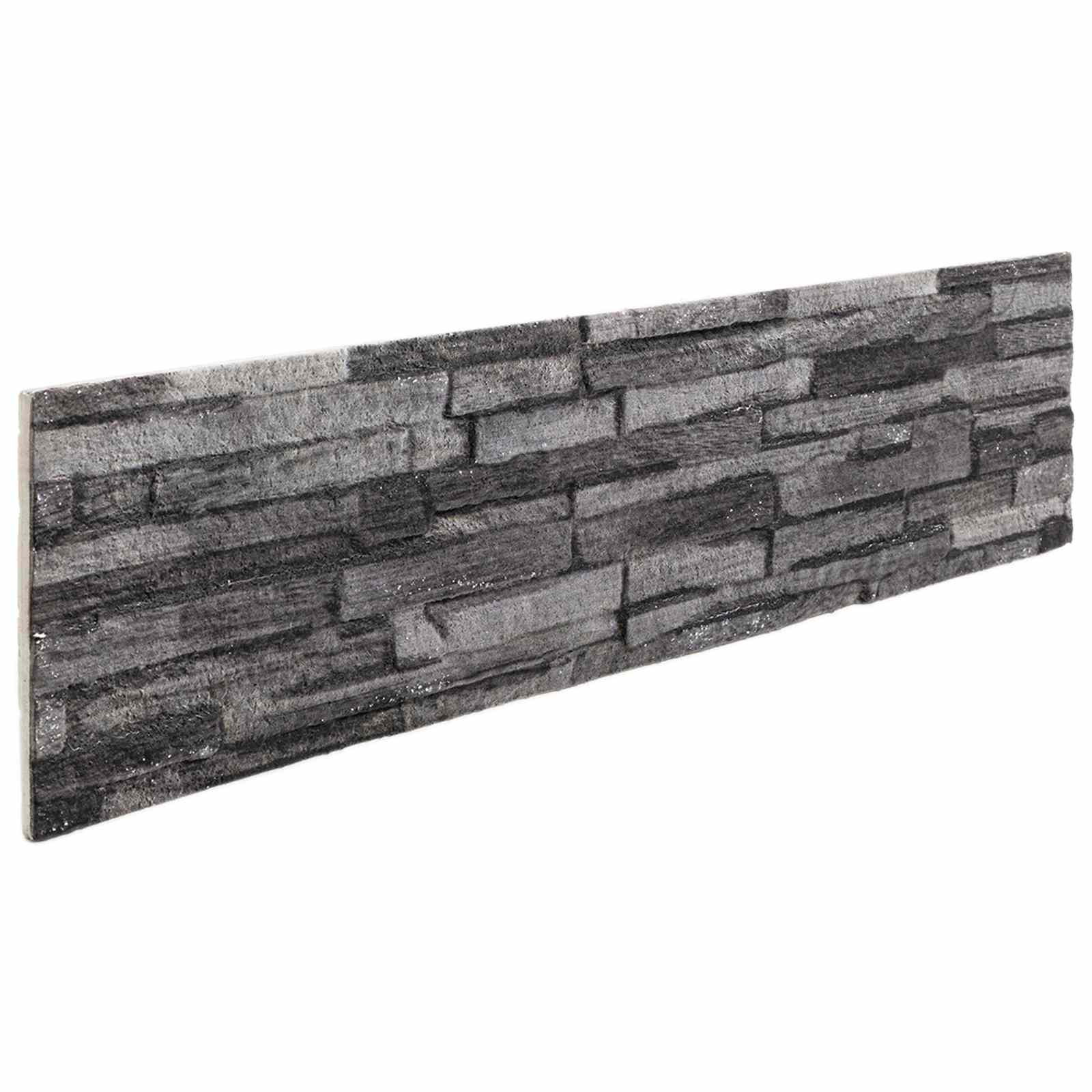 Wandpaneele 10 pcs Hellgrau 100 x 25 cm EPS-Schaum