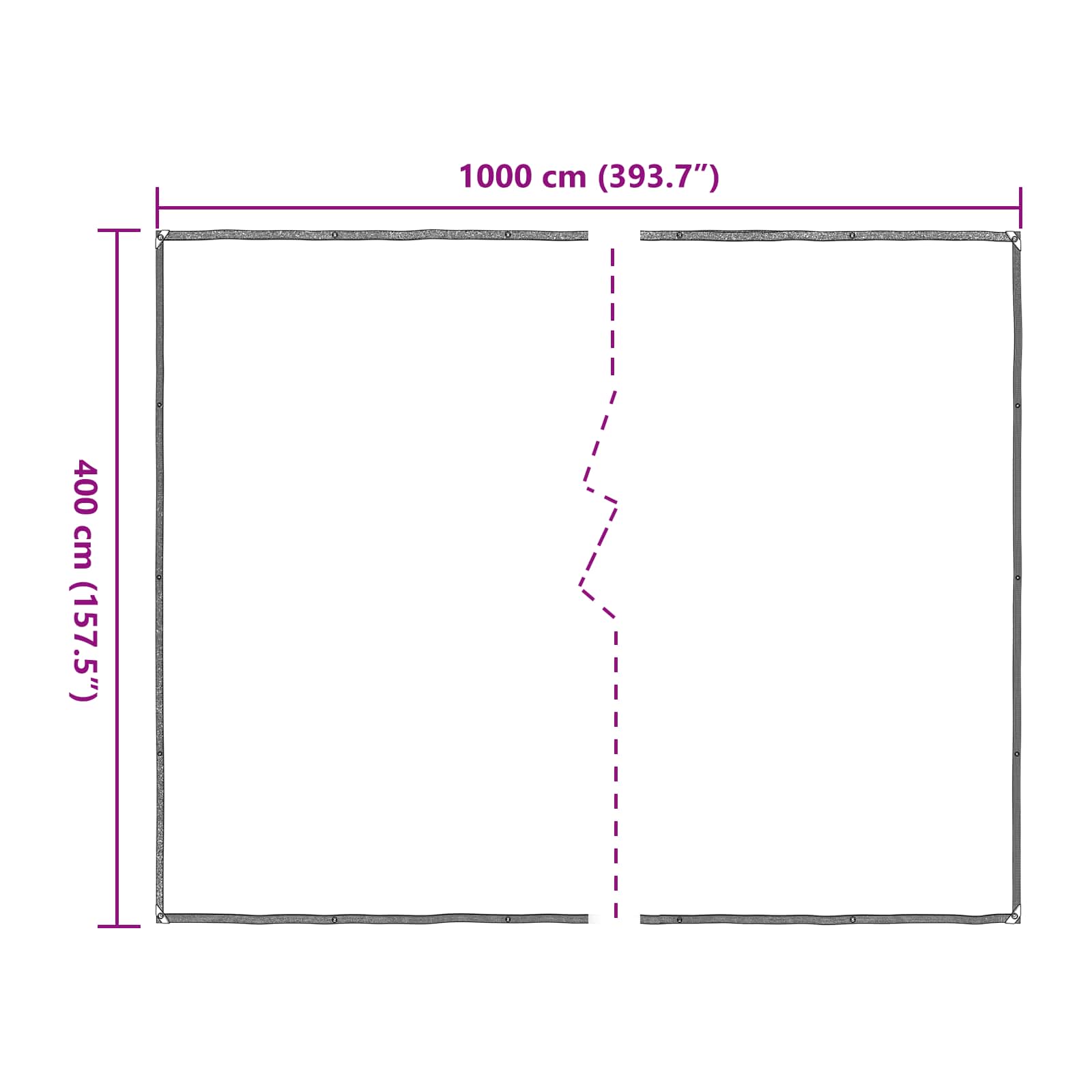 Pflanzenabdeckung mit Ösen 1x3 m Polyethylen