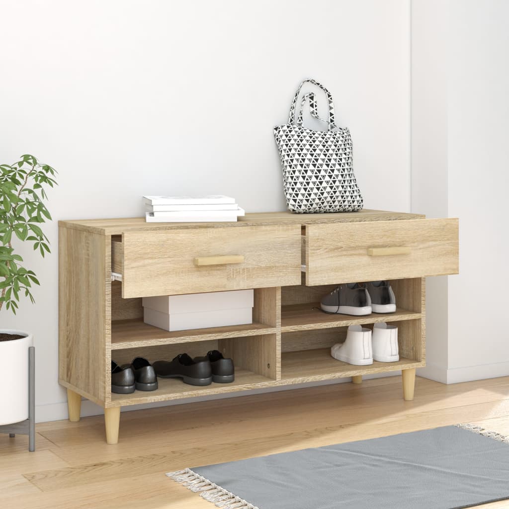 Schuhschrank Weiß 102x35x55 cm Holzwerkstoff