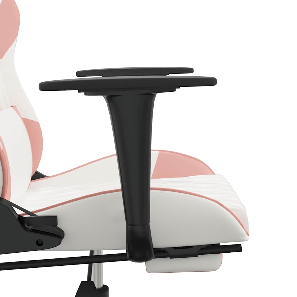 Gaming-Stuhl mit Massagefunktion Schwarz und Blau Kunstleder