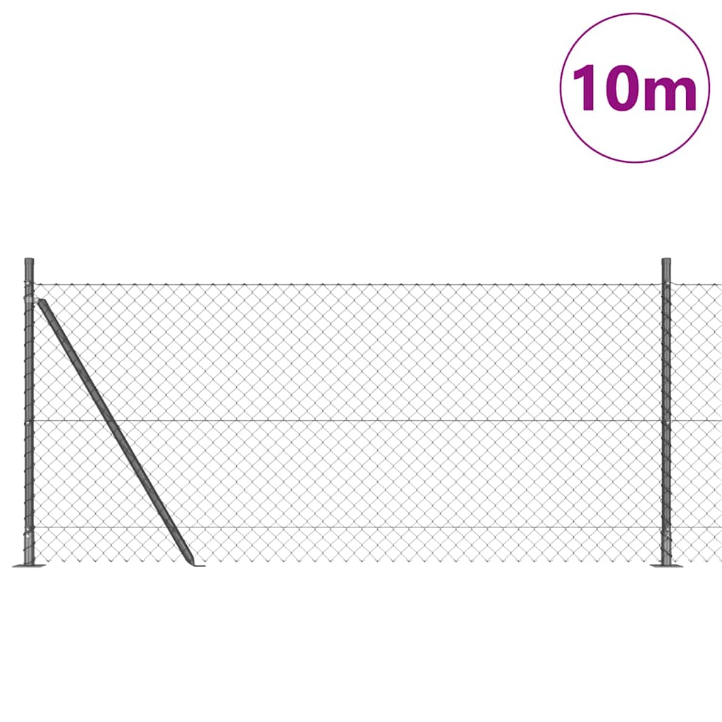 Outdoor Kettenglied-Zaun Erdfixierung 10 x 0,4 m Grün Netz