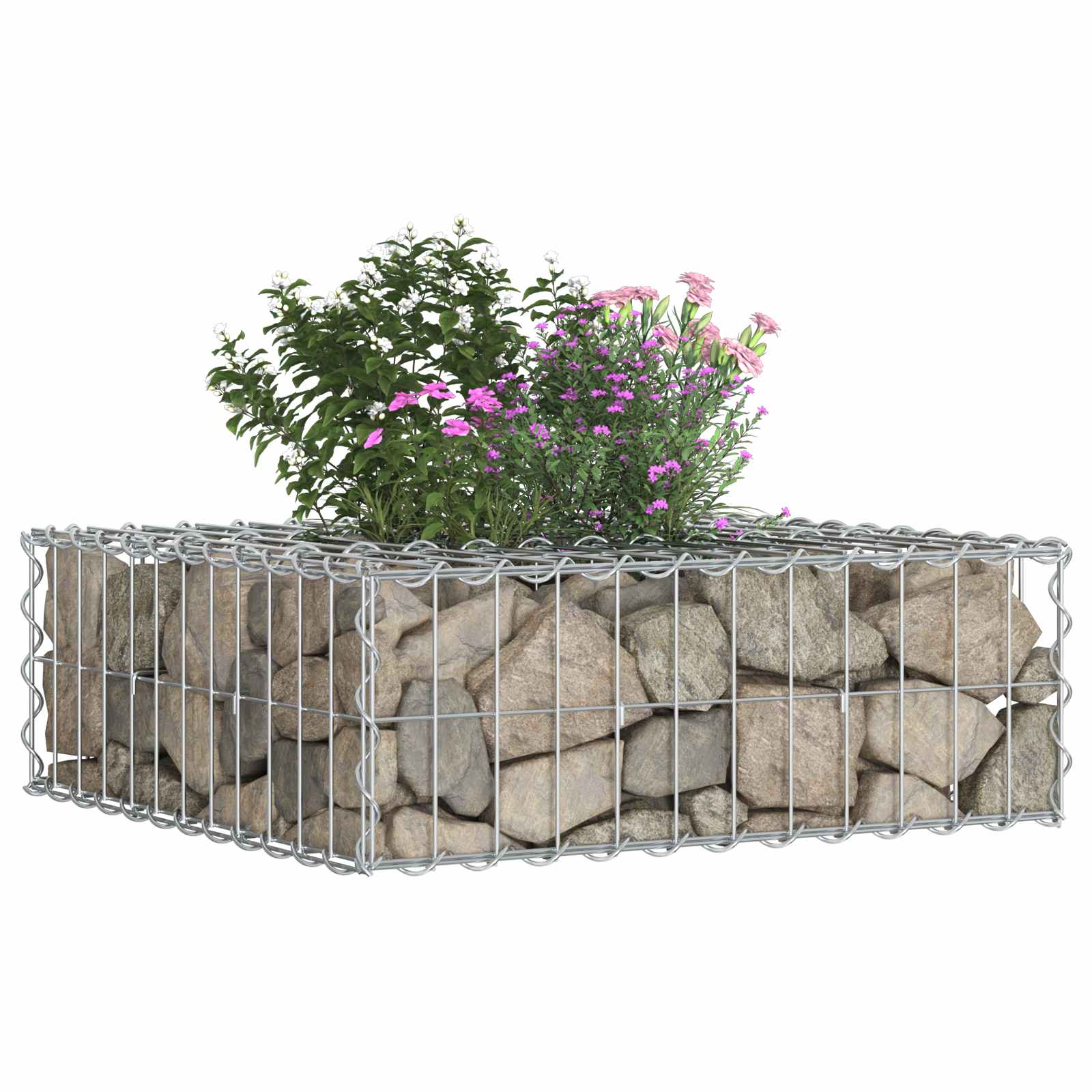 Gabionen Hochbeet Silber