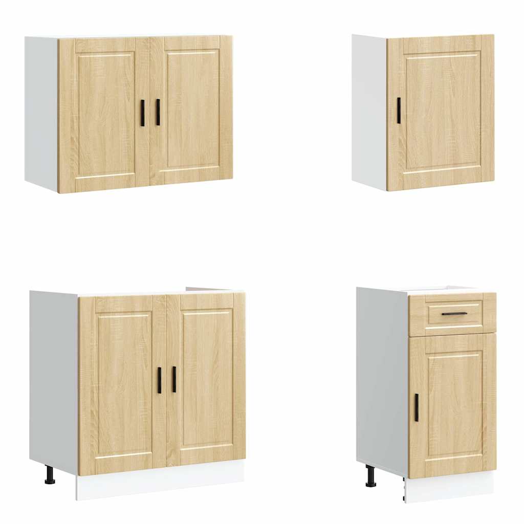 7-tlg. Küchenschrank-Set Porto Weiß Holzwerkstoff