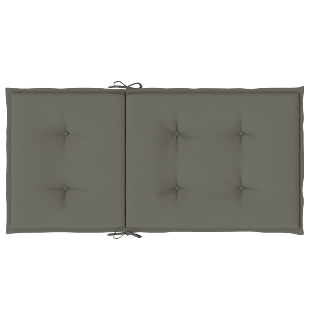 Niedriglehner-Auflagen 2 Stk Melange Anthrazit 100x50x7cm Stoff