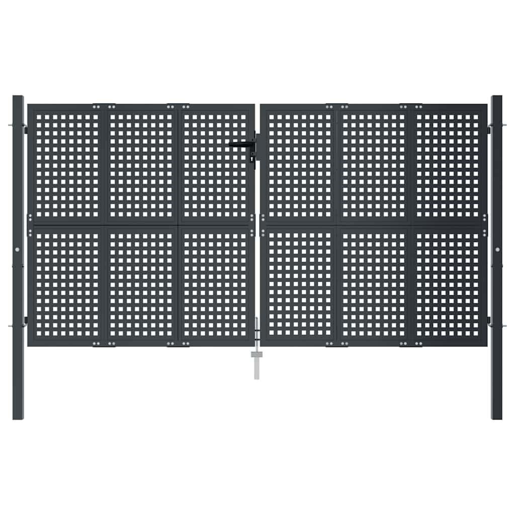 Gartentor Anthrazit 100x75 cm Stahl