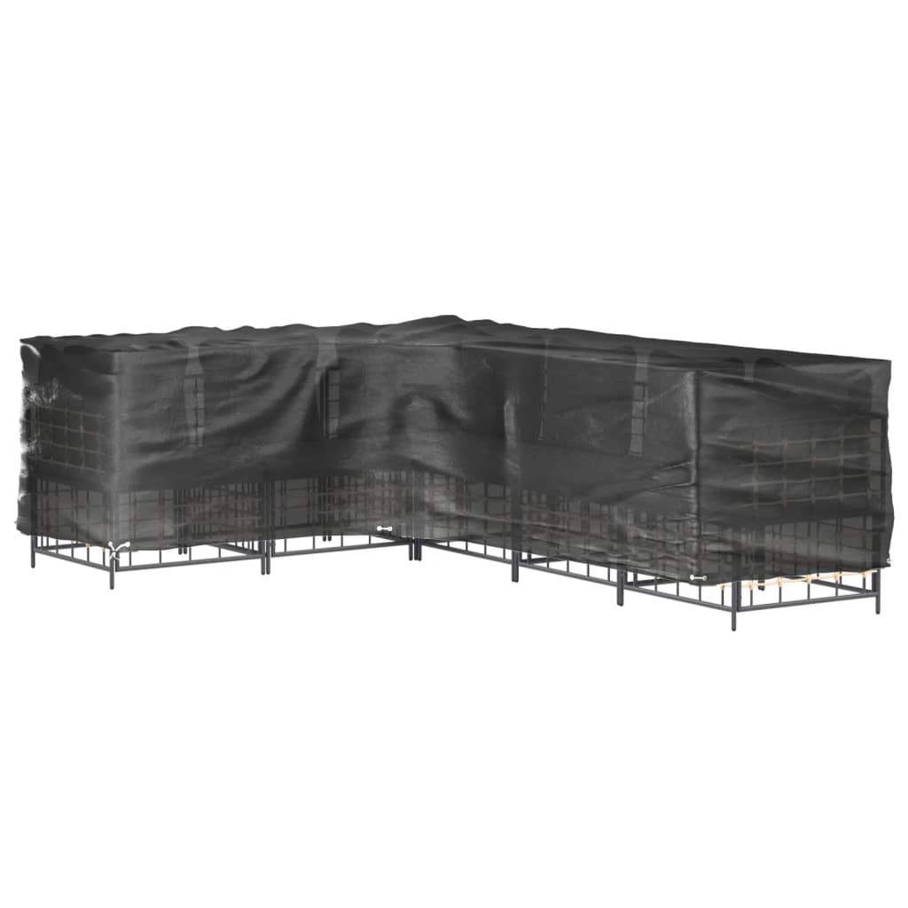 Gartenmöbel-Abdeckungen 2 Stk. L-Form 12 Ösen 250x250x90 cm