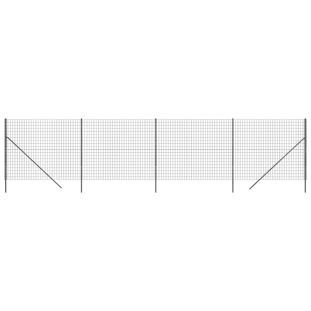 Maschendrahtzaun Grün 2x25 m Verzinkter Stahl