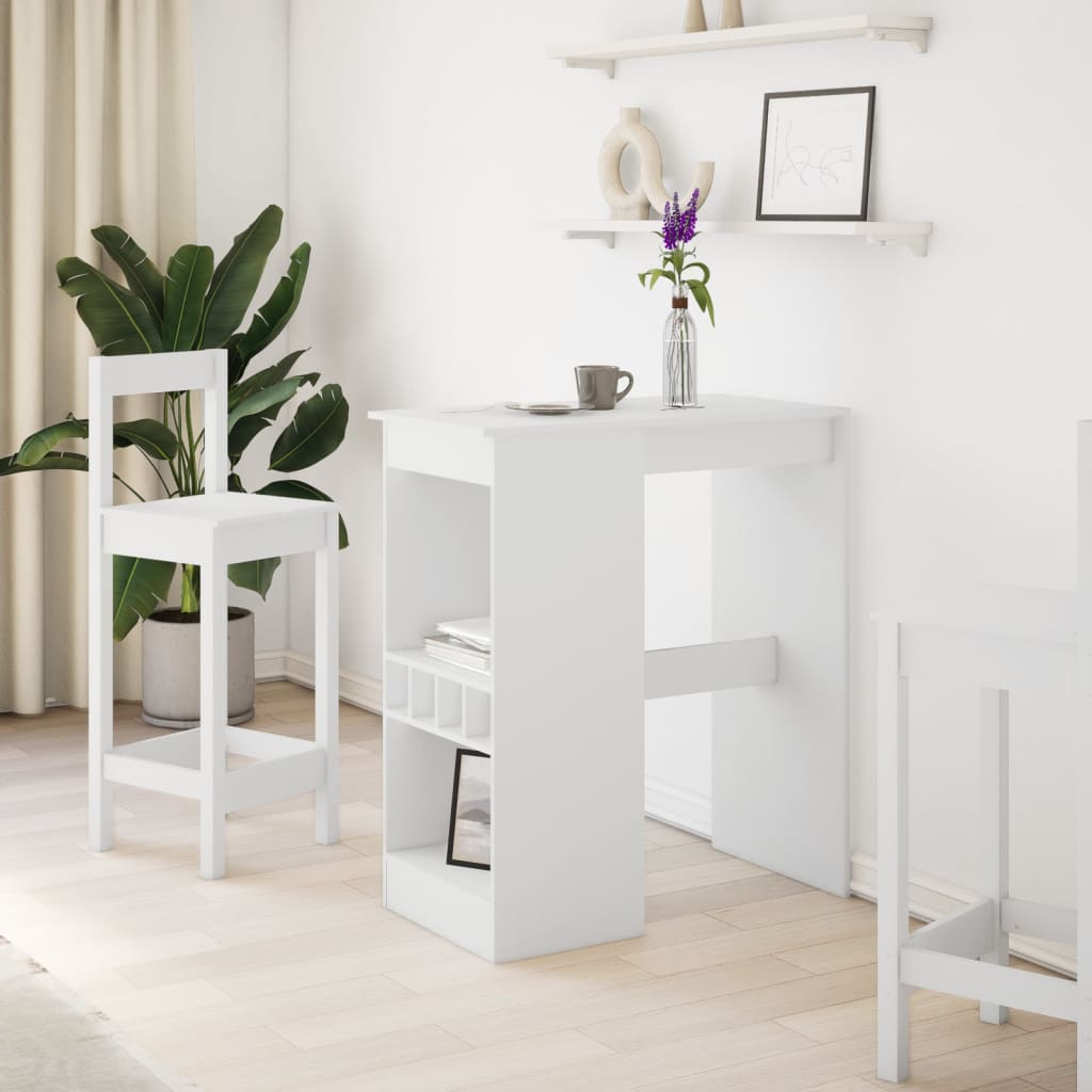 Bartisch mit Regal Schwarz Eichen-Optik 90 x 47,5 x 103,5 cm