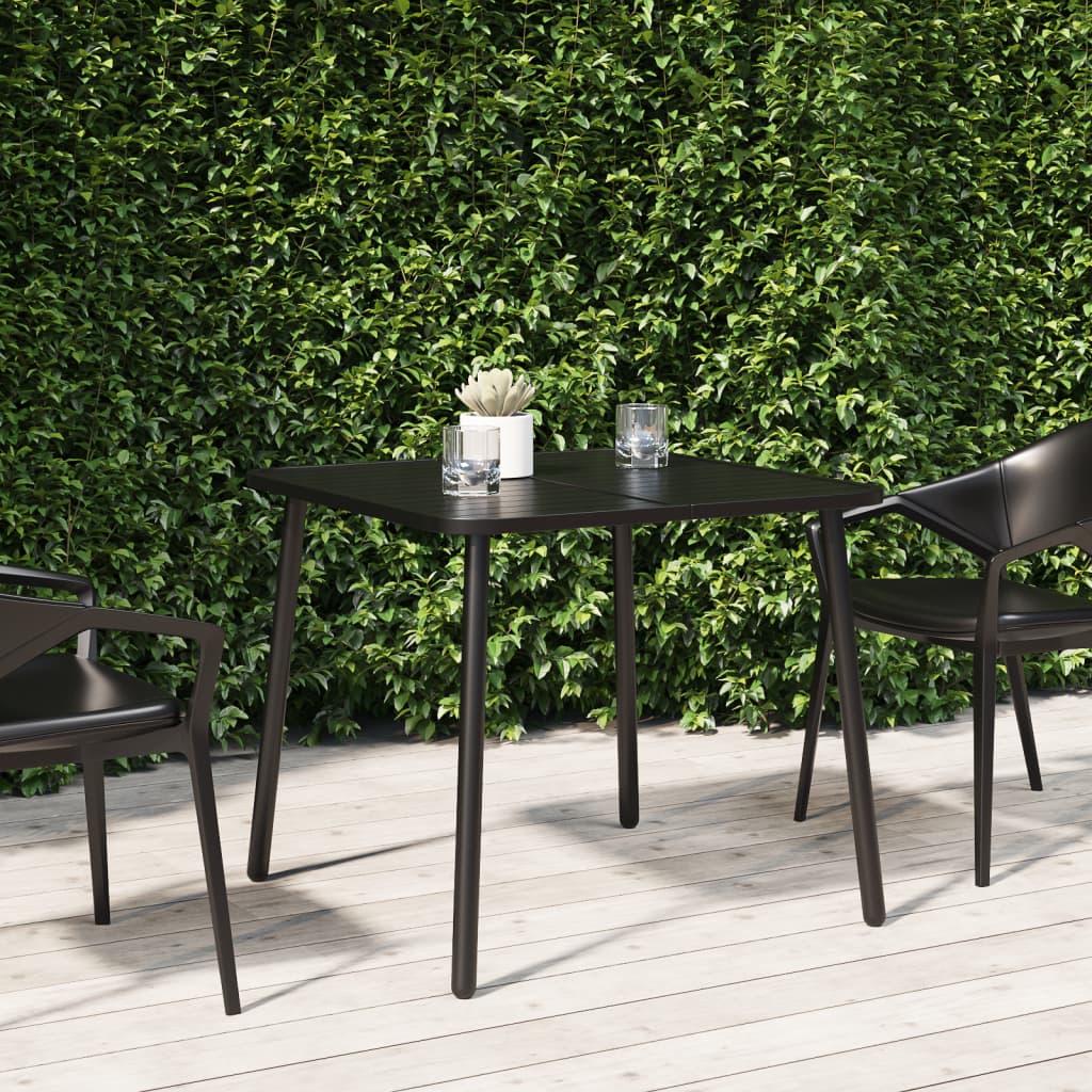 Gartentisch Anthrazit 100x100x71 cm Stahl