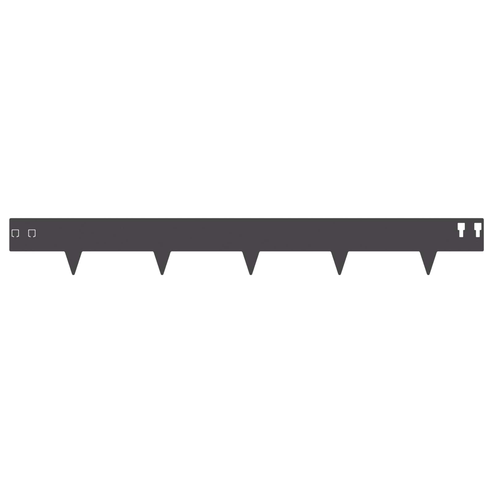 Raseneinfassung 10 pcs 100 x 12 cm Stahl Schwarz