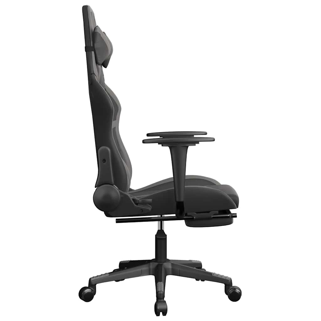Gaming-Stuhl mit Massagefunktion Schwarz und Grün Kunstleder