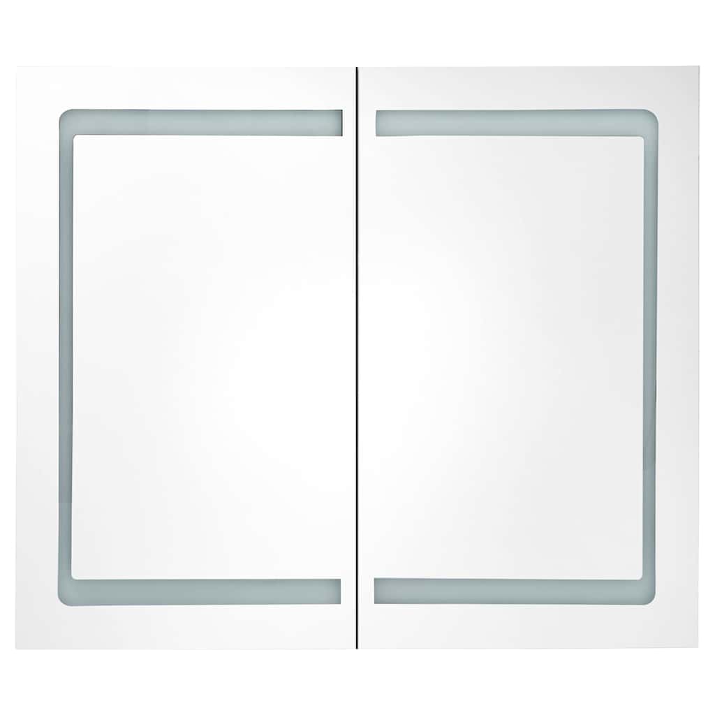 LED-Spiegelschrank fürs Bad Betongrau 80x12x68 cm