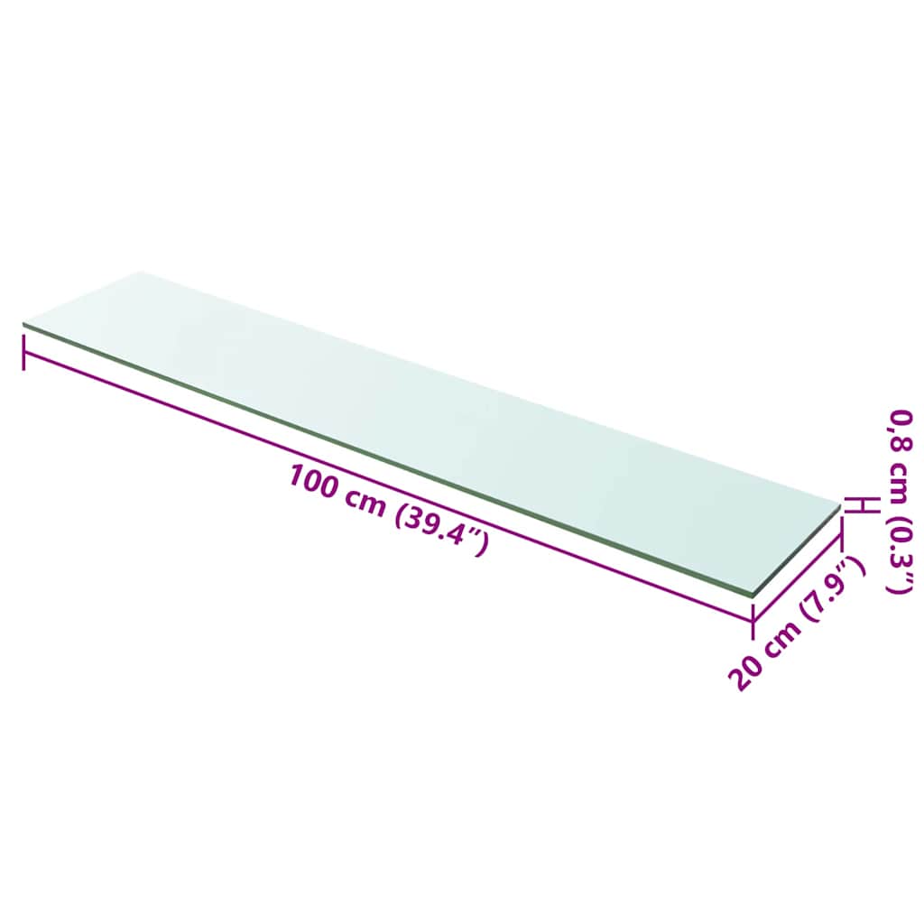 Regalboden Glas Transparent 20x12 cm